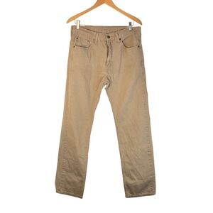 Levis 505 Regular Fit Jeans W33 L32 Waterless Tan Khaki Neutral Everyday Casual